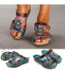 FakMe Women's Wedge Sandal Women's Open Toe Platform Wedge Sandals Women's Sandal Slip-On Flat Sandal