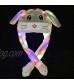XINXX Fashion Cute Plush Bunny Hat Rabbit Cap - Ears Popping Up When Pressing The Paws (LED Bunny Hat) Wrap Warm Hat Cap