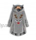 Yoyorule Tops Women Button Coat Letter Embroidery Pullover Loose Sweater Blouse Plus Size Ladies Casual Plush Top Pullover